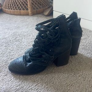 Free People Weave Ankle Booties